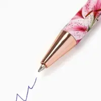 Ручка автоматическая софт-тач пластик "Лучший учитель", синяя паста, 0.7 мм