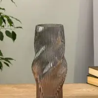 Ваза стекло настольная "Венди" 29х12х10 см, серый