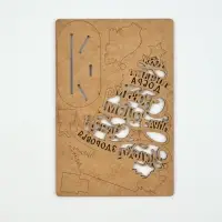 Новогодний сувенир с пожеланиями из дерева