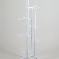 Подставка для цветов Greengo, 8 полок, 43 &times; 22 &times; 141 см, напольная, металл, белая