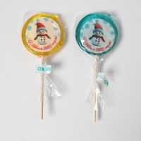 Новый год. Леденец "НГ шарик с снеговиком", 30 г