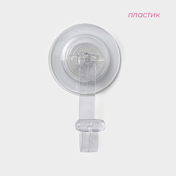 Крючки самоклеющиеся Доляна, 11&times;6,5&times;6,5 см, цвет прозрачный