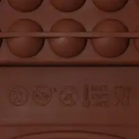Форма для шоколада Доляна &laquo;Мини-шоколадки&raquo;, силикон, 22&times;11&times;1 см, 3 ячейки, коричневая