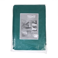 Тент защитный, 8 &times; 4 м, плотность 90 г/м&sup2;, люверсы шаг 1 м, тарпаулин, УФ, зелёный