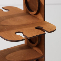 Подставка-минибар под 3 бутылки и 4 бокала, 35&times;23&times;48 см