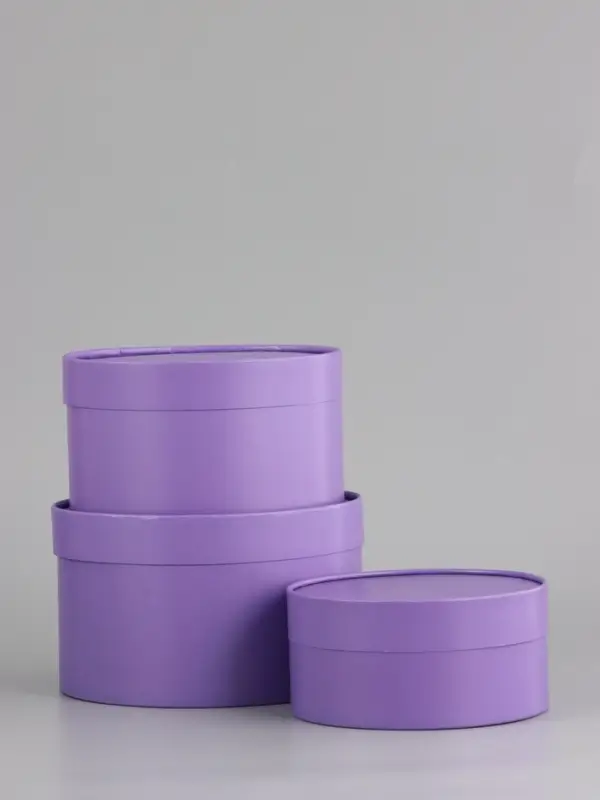 Набор подарочных коробок 3 в 1, завальцованные &laquo;Лавандовый&raquo;, 20 х 12 - 18 х 10 - 16 х 8 см