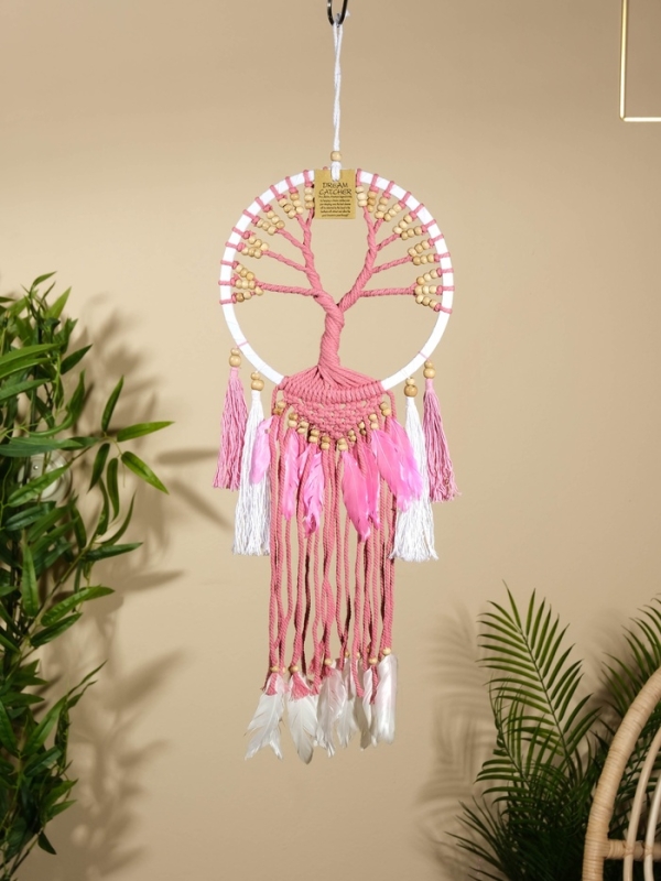 Ловец снов "Розовое дерево" 22х60 см.