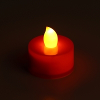 Светодиодные свечи, ночники LED RISALUX &laquo;Сделаем светлее&raquo; набор 4 шт., красные, RGB, 3.5&times;3.5&times;4 см