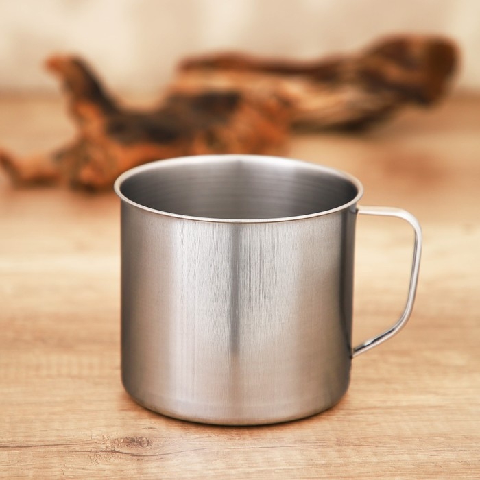 Кружка из нержавеющей стали &laquo;Мэйли&raquo;, 1,1 л, d=12,5 см, цвет хромированный