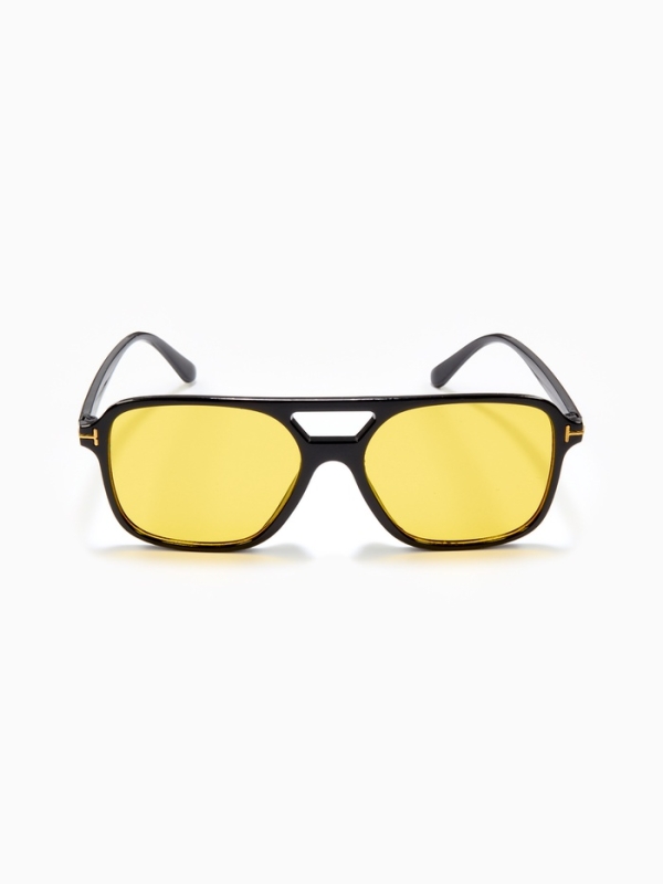 Очки солнцезащитные, UV 375, линза 4.4×5.5 см, ширина 14.7 см, дужка 14.2 см, желтые Очки солнцезащитные, UV 375, линза 4.4×5.5 см, ширина 14.7 см, дужка 14.2 см, желтые