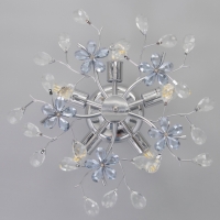 Люстра "Цветы" 5х40Вт Е27 хром 50х50х18см Люстра "Цветы" 5х40Вт Е27 хром 50х50х18см