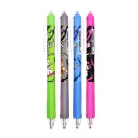 Ручка гелевая СТИРАЕМЫЕ ЧЕРНИЛА, стержень синий, 0.5 мм, автомат, корпус Мишка МИКС