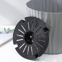 Кашпо для цветов со вставкой &laquo;Волна&raquo;, 8 л, d=25 см, h=21,5 см, цвет серый