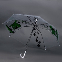 Зонт детский &laquo;Динозавр&raquo;&lrm; полуавтомат, прозрачный, d=90см