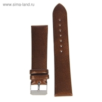 Ремешок для часов "Соломон", 20 мм, экокожа, l-19 см, коричневый Ремешок для часов "Соломон", 20 мм, экокожа, l-19 см, коричневый