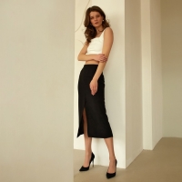 Юбка женская MINAKU: Green trend цвет черный, р-р 48 Юбка женская MINAKU: Green trend цвет черный, р-р 48