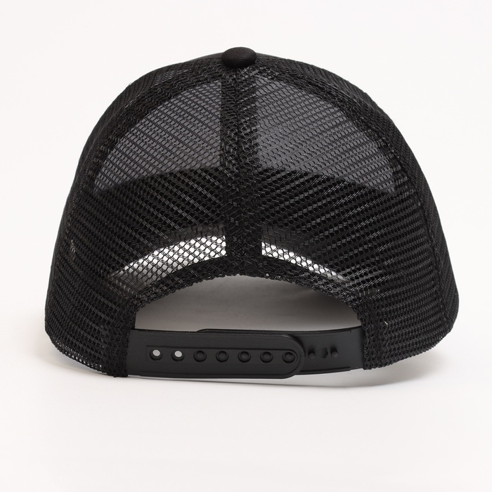 Кепка детская для мальчика с сеткой, цвет чёрный, р-р 54