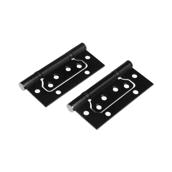 Петля-бабочка ТУНДРА, 100х70х2.0 мм, универсальная, без врезки, цвет черный, 2 шт. Петля-бабочка ТУНДРА, 100х70х2.0 мм, универсальная, без врезки, цвет черный, 2 шт.