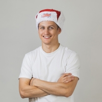 Новогодняя карнавальная шапка-ушанка &laquo;С Новым Годом!&raquo;, р-р. 56-58,