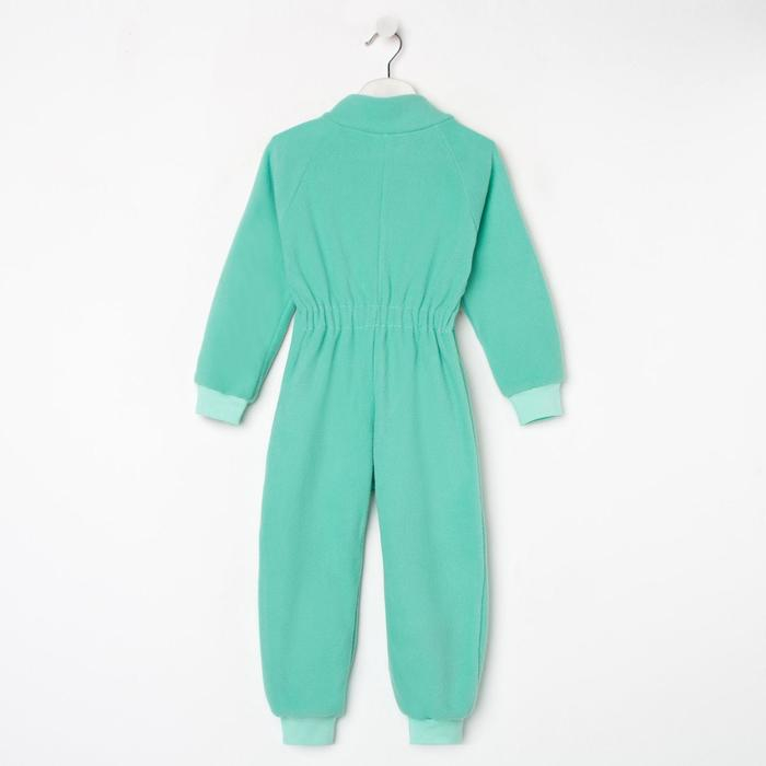 Комбинезон воротник-стойка, цвет мятный, рост 98-104 см