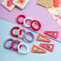 Набор для волос &laquo;Аделия&raquo;: 10 резинок 3 см, 4 невидимки 3.5 см, колор, МИКС