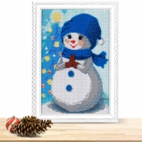Алмазная мозаика &laquo;Снеговичок&raquo;, 29,5 &times; 20,5 см, 20 цветов
