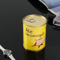 Подарочные носки в банке &laquo;Не депрессуй&raquo;, (внутри носки женские, цвет белый)