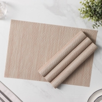 Салфетки сервировочные на стол Доляна &laquo;Энн&raquo;, 4 шт, 30&times;45 см, цвет бежевый