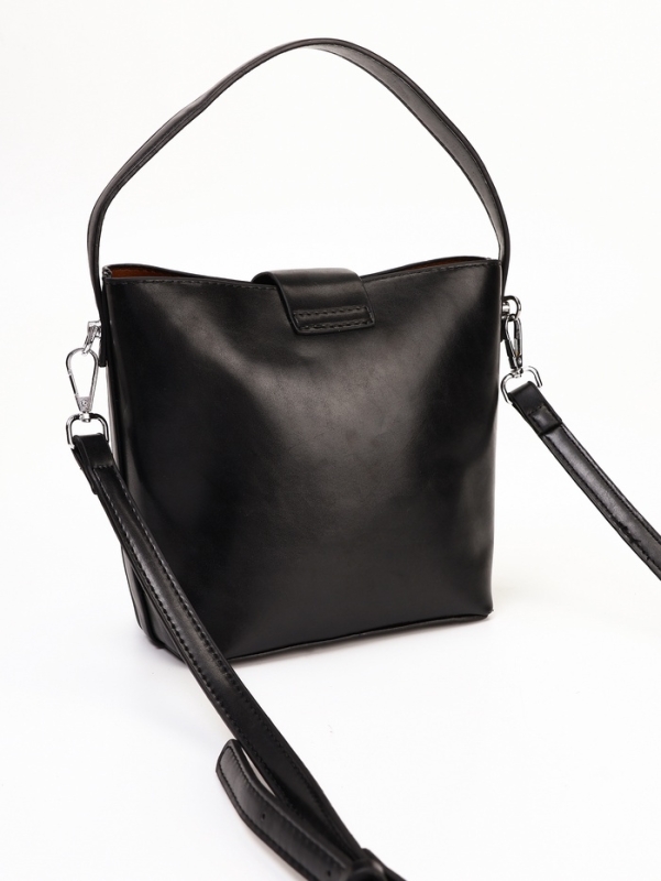 Сумка женская, 27*7*12, отд на молнии, длин ремень, черный