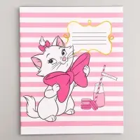 Тетрадь в клетку 12 листов, 5 видов МИКС, обложка мелованный картон, &laquo;Коты аристократы&raquo;