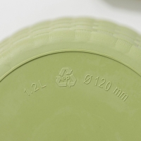 Горшок для цветов с поддоном &laquo;Ротанг&raquo;, 1,2 л, цвет оливковый