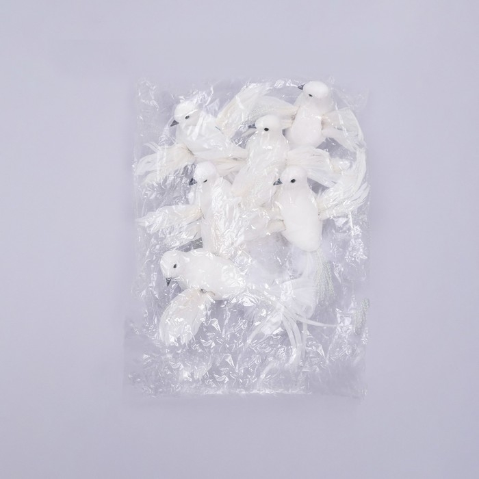 Декор на прищепке "Птица", белая, 18 х 6,5 х 12 см