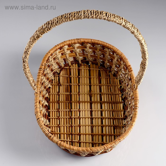 Корзина плетеная, 25&times;32&times;8/34 см, ротанг, сыть
