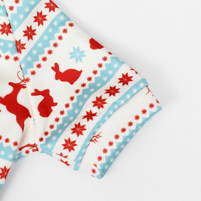 Толстовка Толстовка "Олени", размер XL (ДС 40, ОШ 40, ОГ 50 см), белая