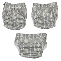 Многоразовый подгузник &laquo;Стрелы&raquo;, 3-15 кг, цвет серый, Крошка Я