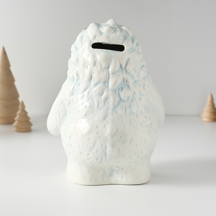 Копилка керамика Копилка керамика "Снежный человек с гирляндой" 11,2х13х18 см