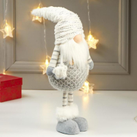 Кукла интерьерная "Дедушка нарядный в белом колпаке" 48х11х17 см