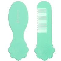 Набор для ухода за волосами: расческа и щетка &laquo;Цветочек&raquo;,  цвет бирюзовый