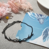 Браслет &laquo;Звезда дракона&raquo;, цвет синий в чёрном металле, 7 см