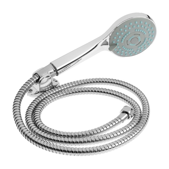 Смеситель для душа ZEIN Z4115, однорычажный, лейка 5 режимов, шланг, держатель, хром Смеситель для душа ZEIN Z4115, однорычажный, лейка 5 режимов, шланг, держатель, хром