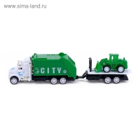 Грузовик инерционный &laquo;Городские службы&raquo; с трактором, МИКС