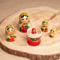 Матрёшка &laquo;Хохлома&raquo;, 5 кукольная, высшая категория