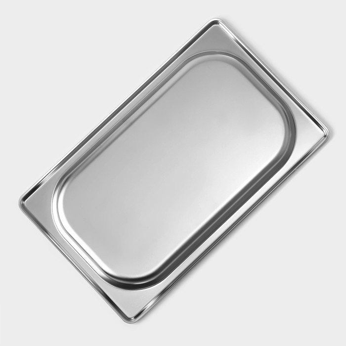 Гастроемкость 1/4 из нержавеющей стали, 20 мм, 26,4&times;16&times;2 см, толщина 0,8 мм