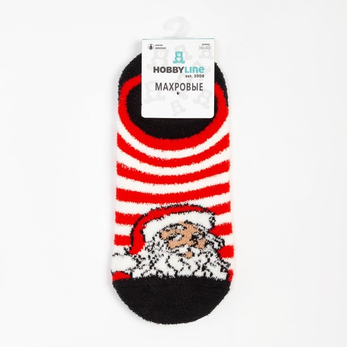 Носки женские махровые укороченные &laquo;Дед Мороз&raquo;, цвет белый, размер 36-39