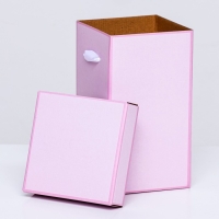 Коробка складная, розовая, 10 х 18 см