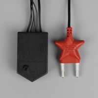 Гирлянда &laquo;Бахрома&raquo; 1.8 &times; 0.5 м, IP20, тёмная нить, 48 LED, свечение синее, 8 режимов, 220 В