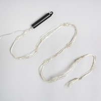 Гирлянда &laquo;Конский хвост&raquo; 10 нитей по 1 м, IP20, серебристая нить, 100 LED, 2 режима, батарейки AAх3 (нет в комплекте), свечение белое