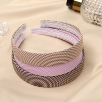 Ободок для волос QF &laquo;Классика&raquo;, клетка, 2.5 см, МИКС