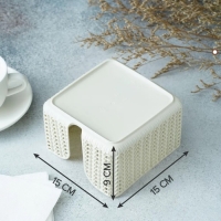 Салфетница &laquo;Вязание&raquo;, цвет белый ротанг