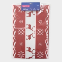 Салфетки новогодние на стол Доляна &laquo;Новый Год&raquo;, 4 шт, сервировочная, 45&times;30 см, цвет красный